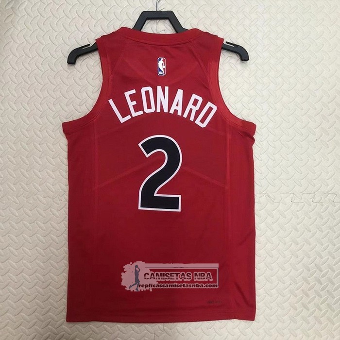 Camiseta Toronto Raptors Kawhi Leonard NO 2 Icon 2022-23 Rojo